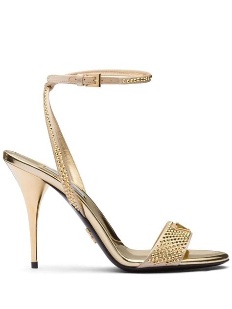 prada crystal embellished sandals